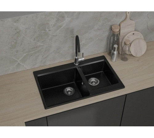 Кухонная мойка GranFest GF-LV-780K черный