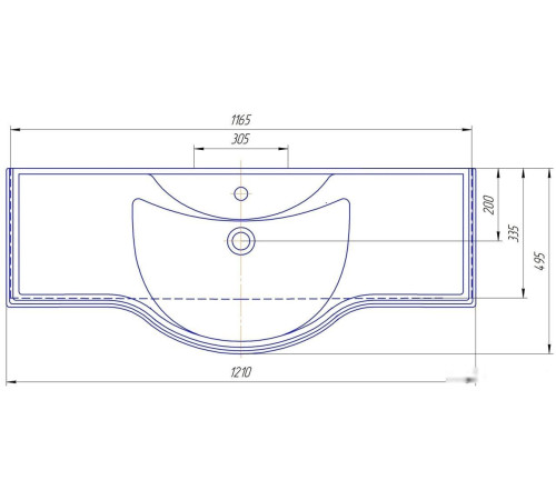Умывальник Kirovit Классик 1200