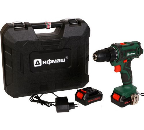 Дрель-шуруповерт Дифмаш ША-12-06 01022512 с 2-мя АКБ, кейс