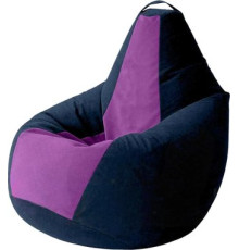 Кресло-мешок Kreslomeshki Груша Kombo XXXL GKV-145x100-TSFI темно-синий/фиалка