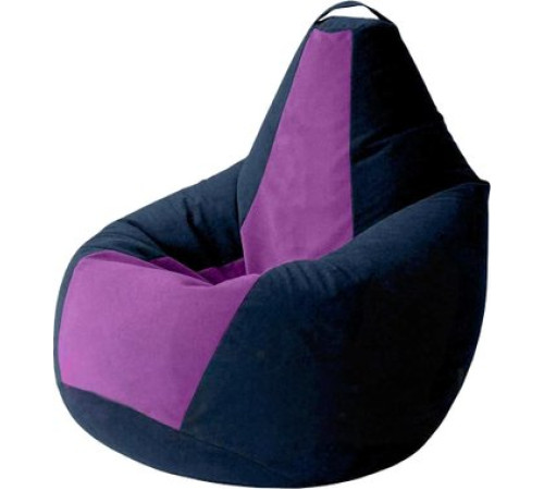 Кресло-мешок Kreslomeshki Груша Kombo XXXL GKV-145x100-TSFI темно-синий/фиалка