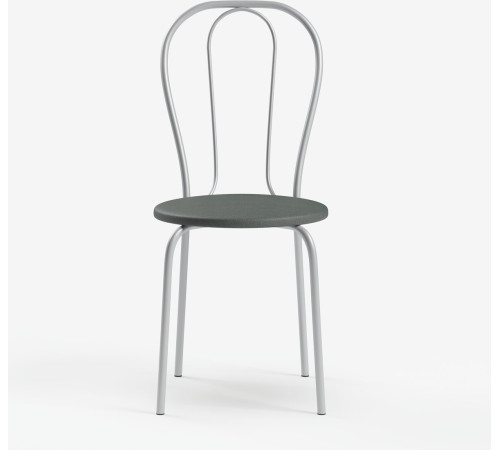 Стул Mio Tesoro Тюльпан Плюс серый/металлик