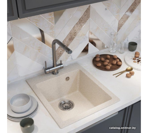 Кухонная мойка Mixline ML-GM14 551905 бежевый