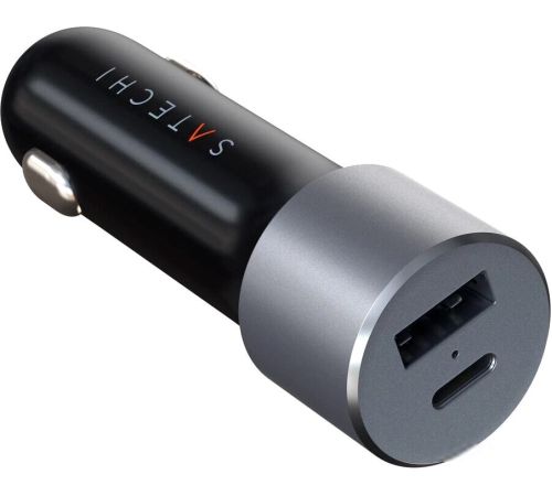 Автомобильное зарядное Satechi 72W Type-C PD Car Charger серый космос