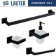 Набор аксессуаров для ванной Lauter 21SH71062 + 21SH71092 + 21SH71072 + 21SH71012 Matt Black, 4 предмета