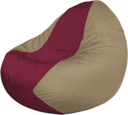 Кресло-мешок Flagman Classic K2.1-32 бежевый/бордовый