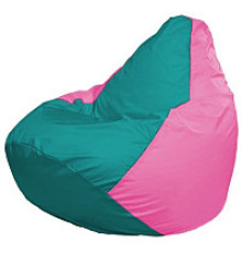 Кресло-мешок Flagman Груша Мини L Г0.1-295 бирюзовый/розовый
