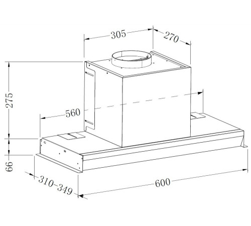 Кухонная вытяжка ZorG Aura 1260 60 S-GS черный