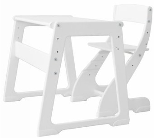 Детский стол Друг Кузя Павлин Мини белый, с подушкой совушки цветные