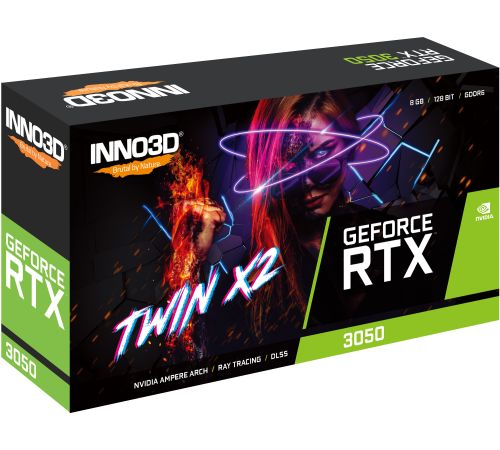 Видеокарта Inno3D GeForce RTX 3050 Twin X2 N30502-08D6-1711VA41
