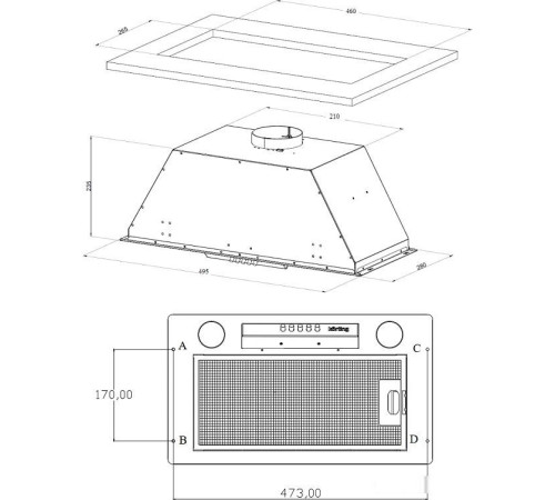 Кухонная вытяжка Korting KHI 6631 RB