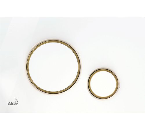 Панель смыва Alcaplast M775 белый/золотистый