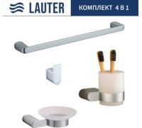 Набор аксессуаров для ванной Lauter 21SH1061 + 21SH1051 + 21SH1091 + 21SH70101 Chrome, 4 предмета