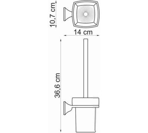 Ершик для унитаза Wasserkraft Wern K-2527