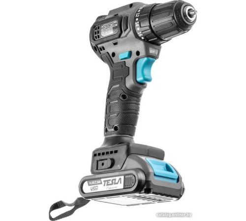 Дрель-шуруповерт Tesla TCD14BL 840368 с 2-мя АКБ, кейс