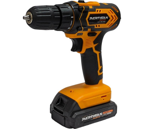 Дрель-шуруповерт Partisan AD-18.21B с 2-мя АКБ, кейс