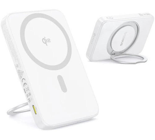 Внешний аккумулятор Baseus PicoGo Qi2 Magnetic Power Bank 5000mAh 20W белый