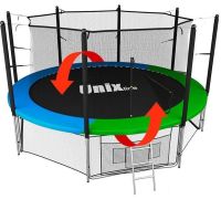 Батут Unix Line Classic 14ft inside синий/зеленый