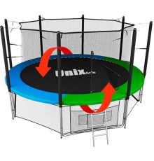 Батут Unix Line Classic 14ft inside синий/зеленый