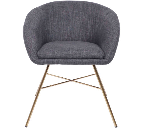 Интерьерное кресло AksHome Amur 104624 темно-серая ткань/золото