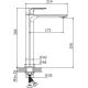 Умывальник Lauter 21487-50 + Reef 21CK8678BS с сифоном 21635B черный матовый