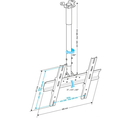 Кронштейн для телевизора Holder PR-101 белый