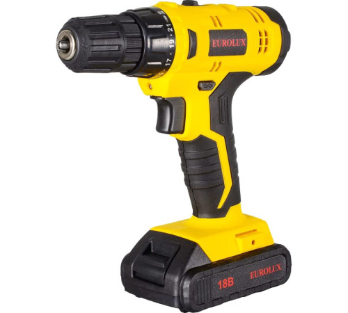 Дрель-шуруповерт Eurolux ДА-18/2Li 72/14/40 с 2-мя АКБ, кейс
