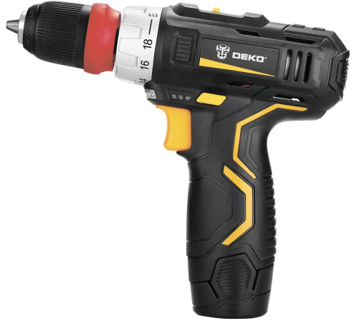 Дрель-шуруповерт Deko GCD12DU3 SET4 063-4038 с 2-мя АКБ, кейс, набор оснастки