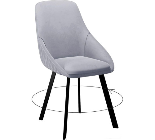 Стул DikLine 246 поворотный Z46 перламутр/ножки черные