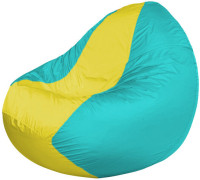 Кресло-мешок Flagman Classic К2.1-41 бирюзовый/желтый