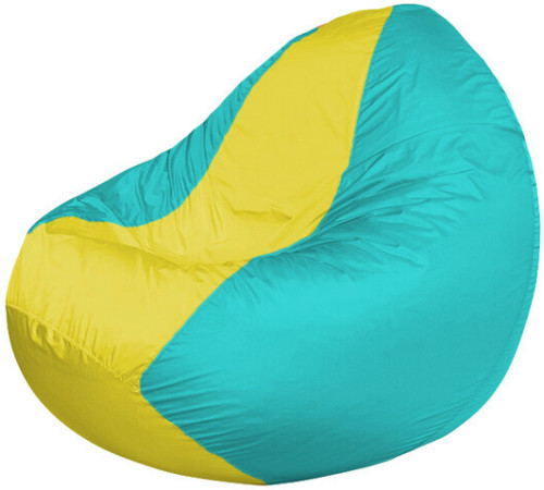 Кресло-мешок Flagman Classic К2.1-41 бирюзовый/желтый