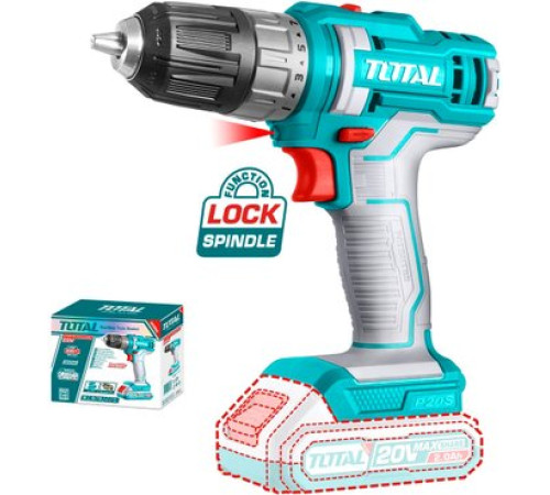 Дрель-шуруповерт Total TDLI200515 без АКБ