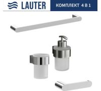 Набор аксессуаров для ванной Lauter 21TS3018 + 21TS3020 + 21TS3012 + 21TS3005 Chrome, 4 предмета