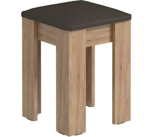 Табурет Атлант-Мебель Лаки тип 1 дуб крафт золотой/экокожа коричневый