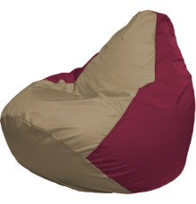 Кресло-мешок Flagman Груша Г2.1-97 тёмно-бежевый/бордо