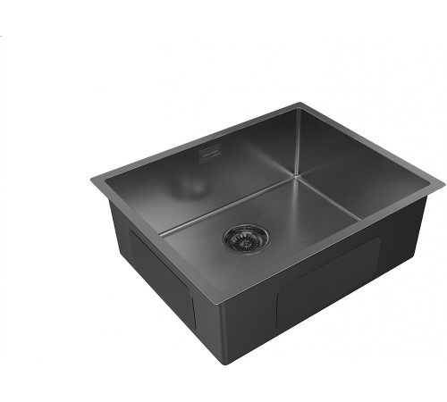 Кухонная мойка Paulmark Next 54 Uni PM215444-GM черный/вороненая сталь