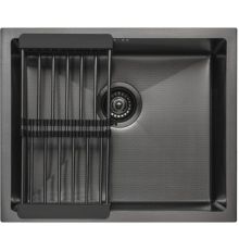 Кухонная мойка Aquaforta 550*450, коландер BLACK DECOR