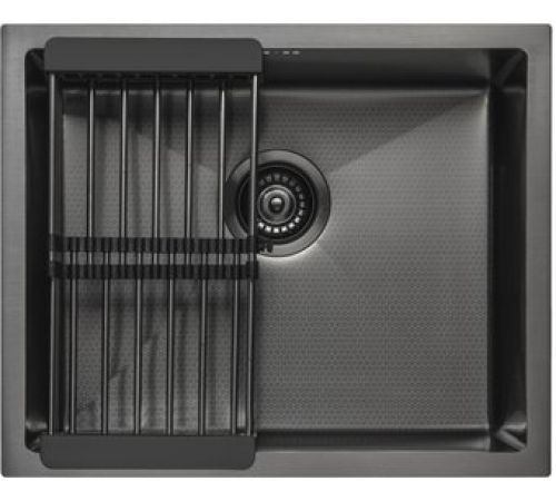 Кухонная мойка Aquaforta 550*450, коландер BLACK DECOR