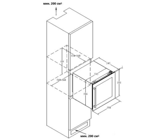 Винный шкаф MAUNFELD MBWC-92DM36