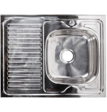 Кухонная мойка AKS Накладная 80x60 правая полированная