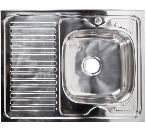 Кухонная мойка AKS Накладная 80x60 правая полированная