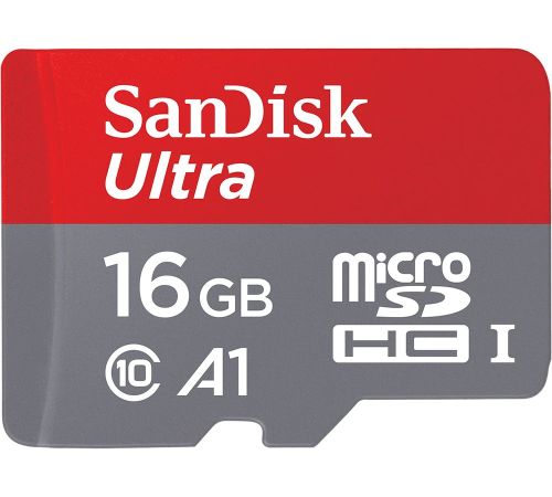 Карта памяти SanDisk Ultra SDSQUAR-016G-GN6MA microSDHC 16GB с адаптером