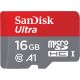Карта памяти SanDisk Ultra SDSQUAR-016G-GN6MA microSDHC 16GB с адаптером