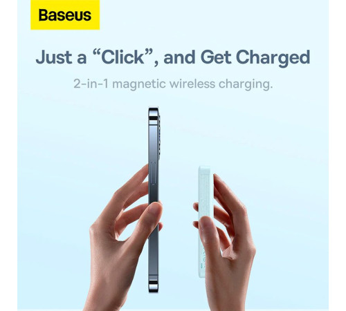 Внешний аккумулятор Baseus Magnetic Wireless PPCX020002 6000mAh белый