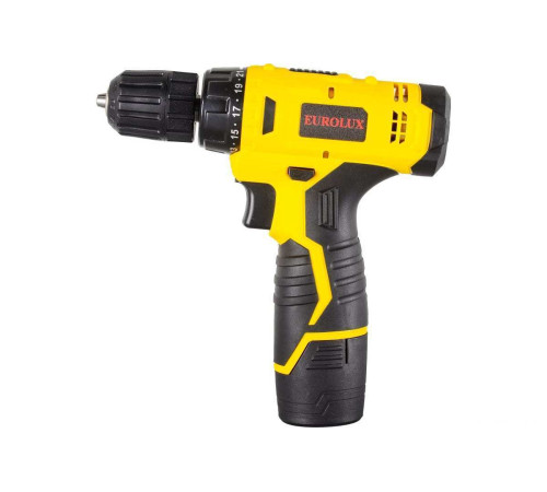 Дрель-шуруповерт Eurolux ДА-12/2Li 72/14/38 с 2-мя АКБ, кейс