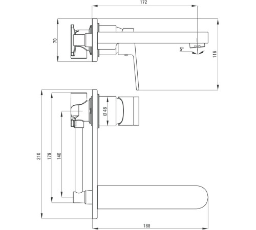 Смеситель Deante Alpinia Gold BGA_Z55L