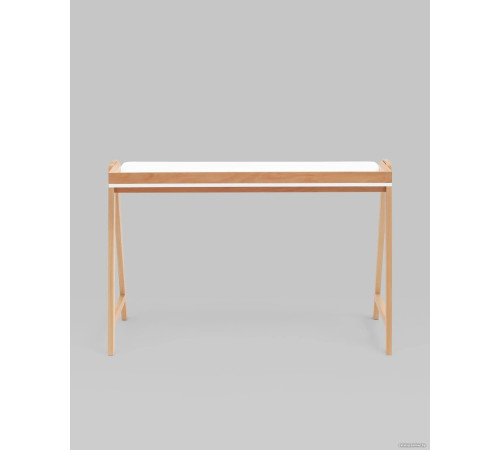 Стол Stool Group Pyramid 118x53 T-002-P белый/светлое дерево