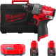 Ударная дрель-шуруповерт Milwaukee M12 FUEL M12FPD2-202X 4933479868 с 2-мя АКБ 2 Ач, кейс