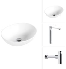 Умывальник Lauter 21652 + Rio 21AM12672 с сифоном 21635CH хром