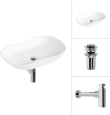 Умывальник Lauter 21570 + клапан 21190CH + сифон 21635CH хром